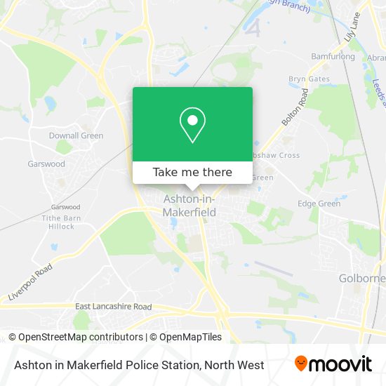 Ashton in Makerfield Police Station map