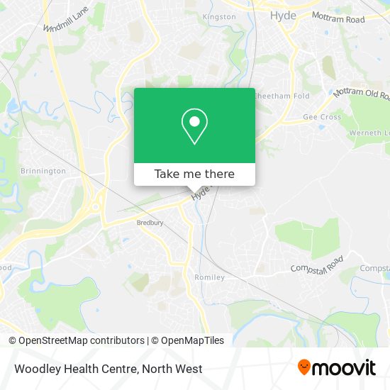 Woodley Health Centre map