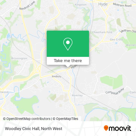 Woodley Civic Hall map