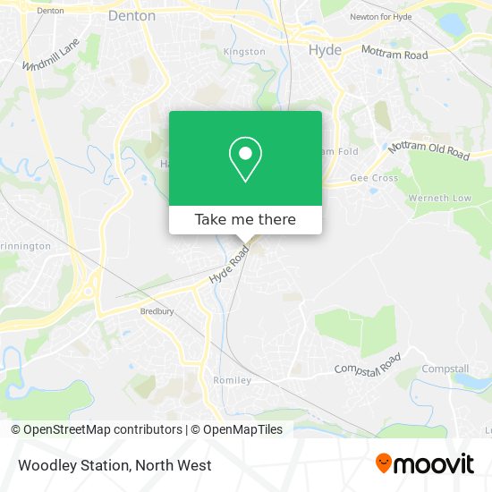 Woodley Station map
