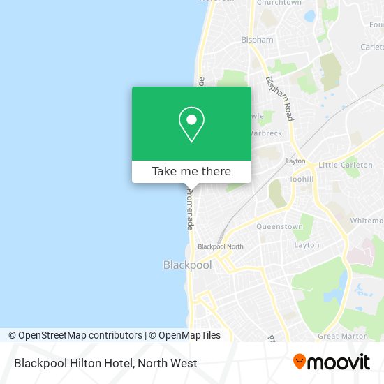 Blackpool Hilton Hotel map