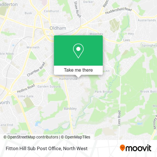 Fitton Hill Sub Post Office map