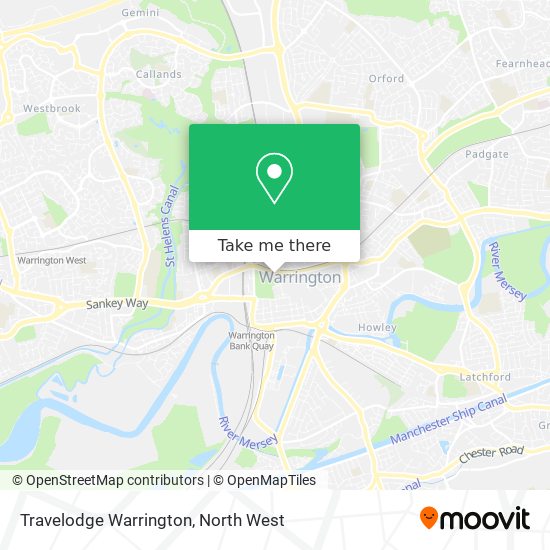 Travelodge Warrington map