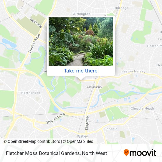 Fletcher Moss Botanical Gardens map