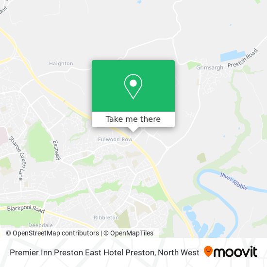 Premier Inn Preston East Hotel Preston map