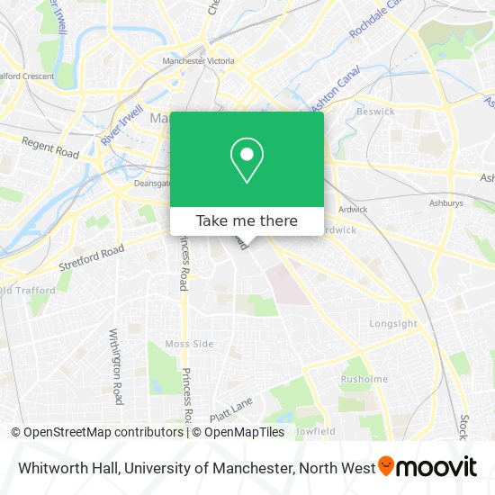 Whitworth Hall, University of Manchester map