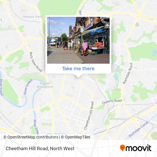 Cheetham Hill Road map