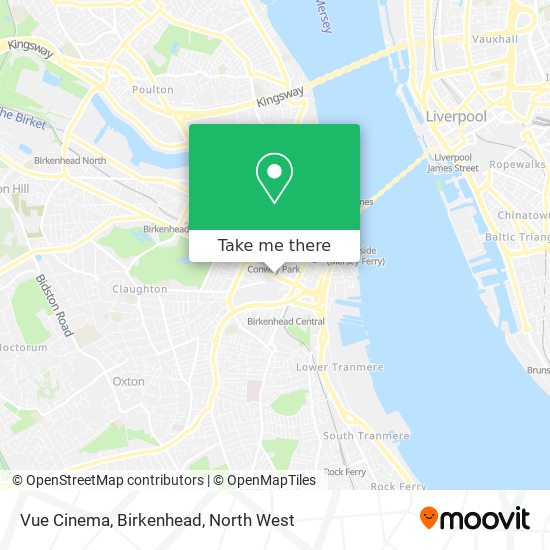 Vue Cinema, Birkenhead map