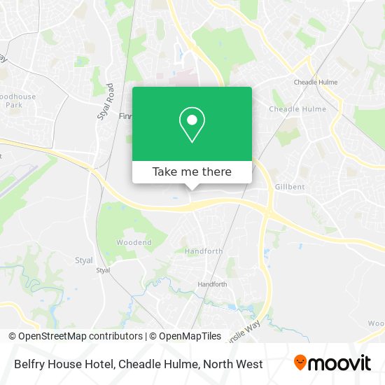 Belfry House Hotel, Cheadle Hulme map