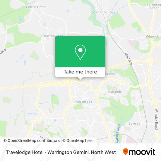 Travelodge Hotel - Warrington Gemini map
