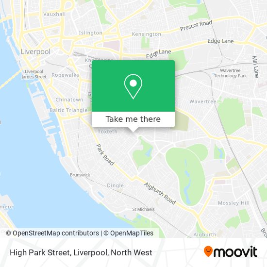 High Park Street, Liverpool map