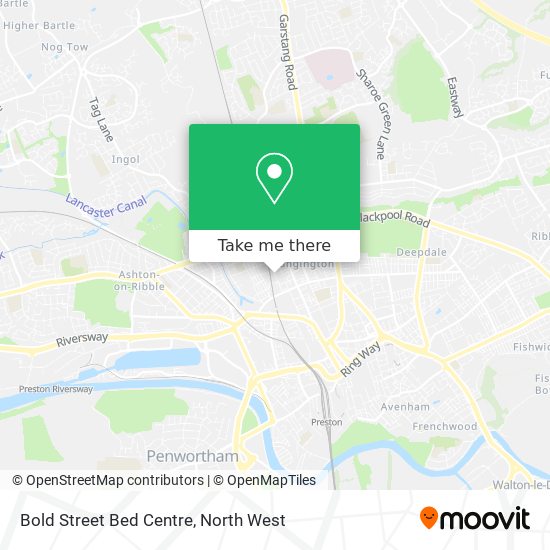 Bold Street Bed Centre map