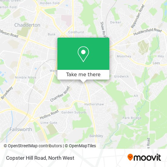 Copster Hill Road map