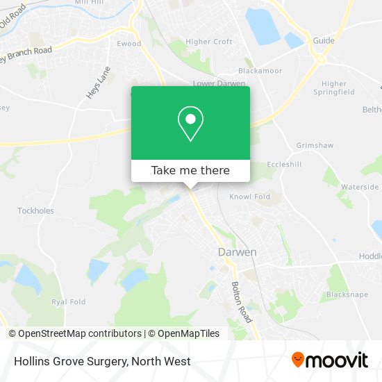 Hollins Grove Surgery map