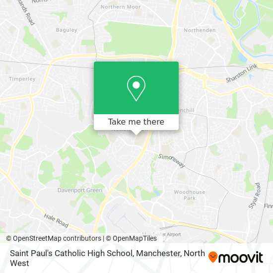 Saint Paul's Catholic High School, Manchester map