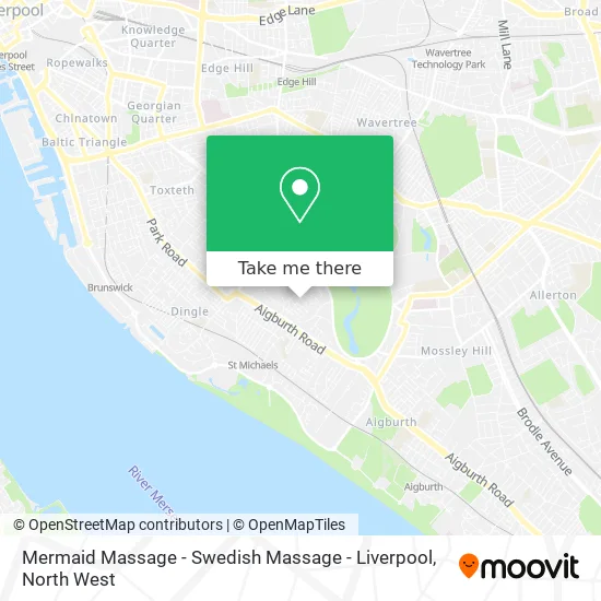 Mermaid Massage - Swedish Massage - Liverpool map