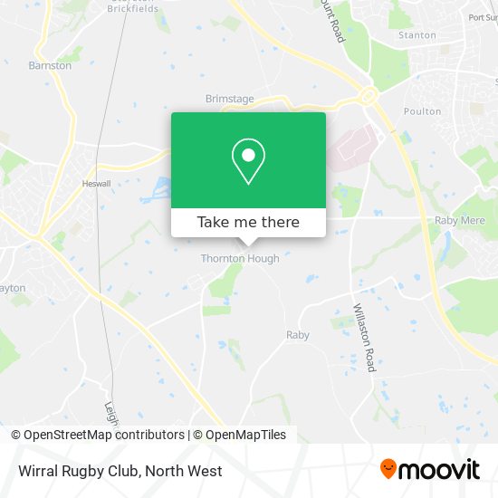 Wirral Rugby Club map