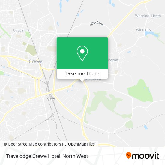 Travelodge Crewe Hotel map