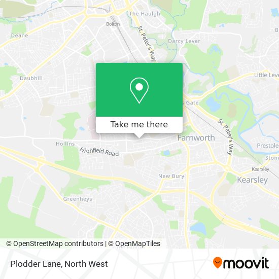 Plodder Lane map