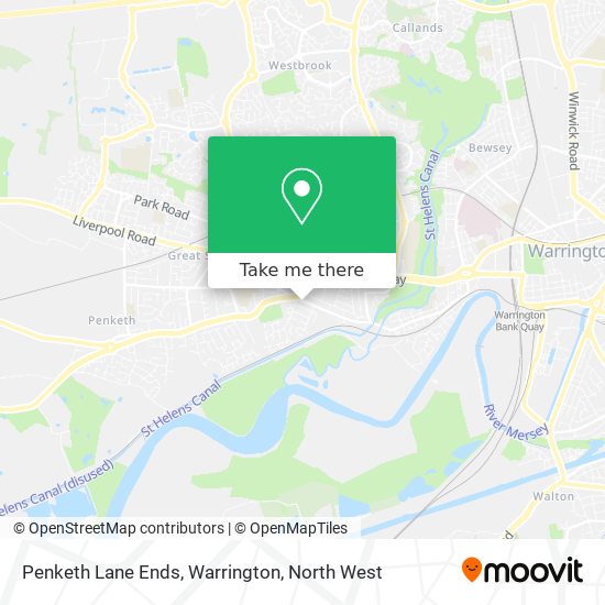 Penketh Lane Ends, Warrington map