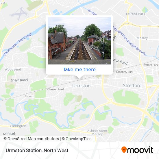 Urmston Station map