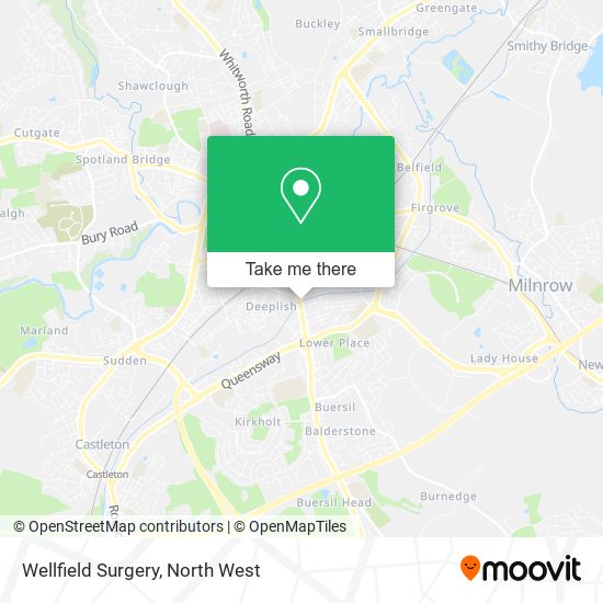 Wellfield Surgery map