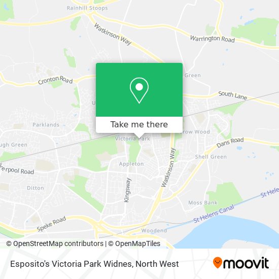 Esposito's Victoria Park Widnes map