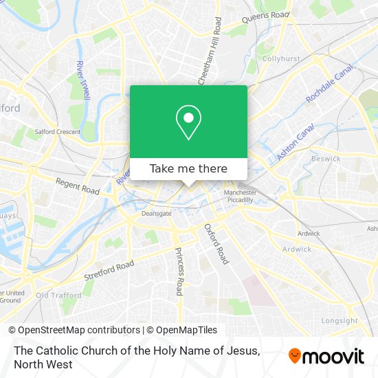 The Catholic Church of the Holy Name of Jesus map