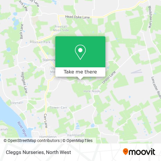 Cleggs Nurseries map