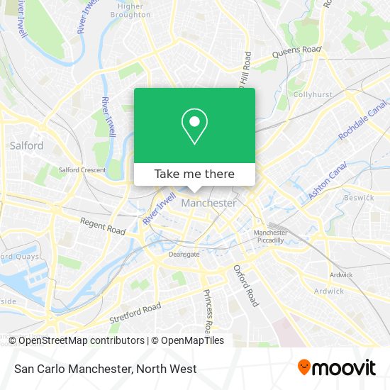 San Carlo Manchester map