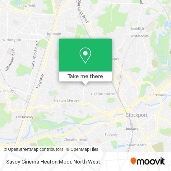 Savoy Cinema Heaton Moor map