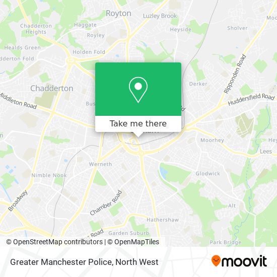Greater Manchester Police map