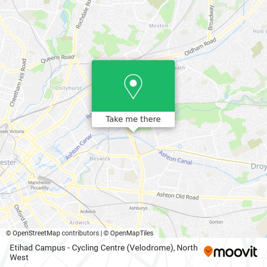 Etihad Campus - Cycling Centre (Velodrome) map