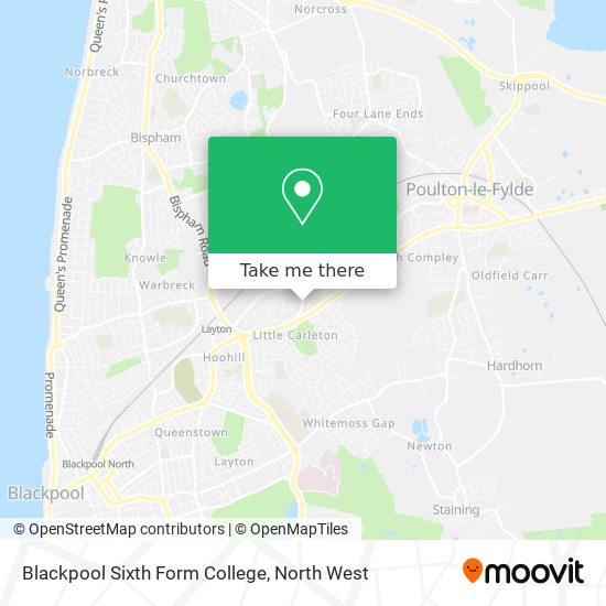 Blackpool Sixth Form College map