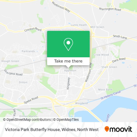 Victoria Park Butterfly House, Widnes map