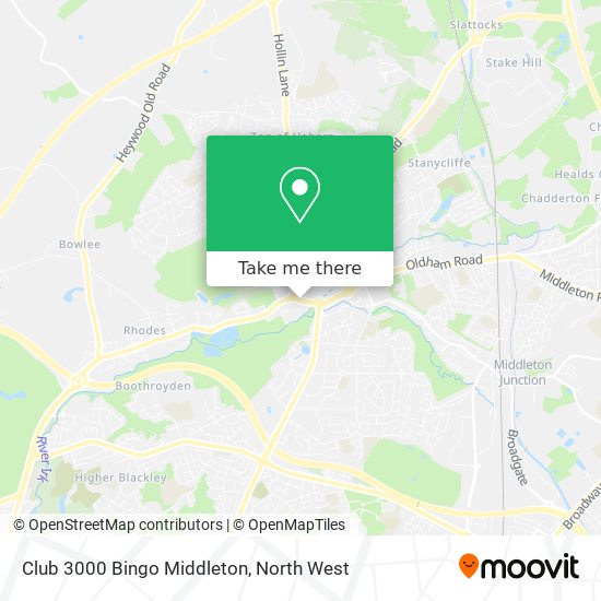 Club 3000 Bingo Middleton map