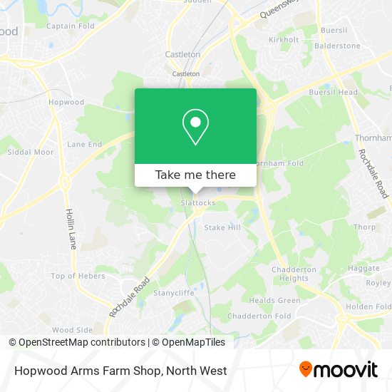 Hopwood Arms Farm Shop map