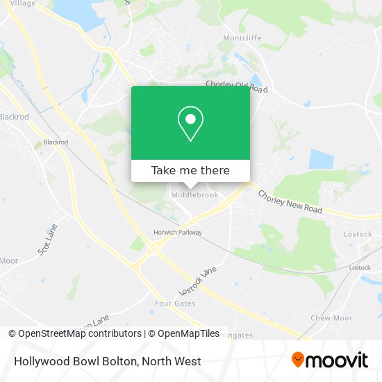 Hollywood Bowl Bolton map