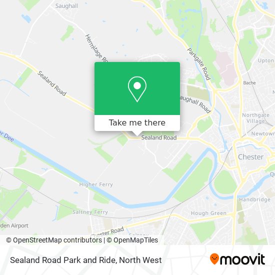 Sealand Road Park and Ride map