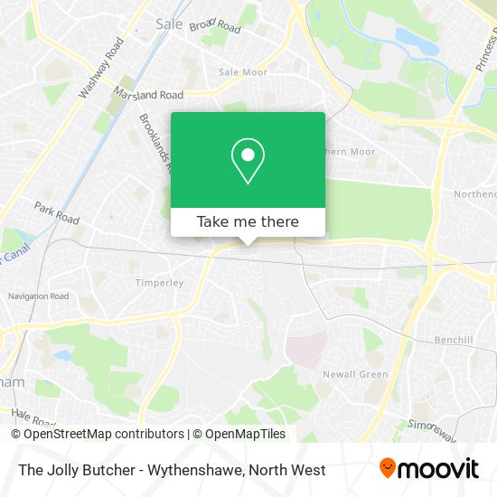 The Jolly Butcher - Wythenshawe map