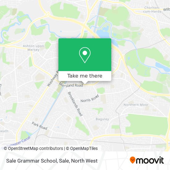 Sale Grammar School, Sale map