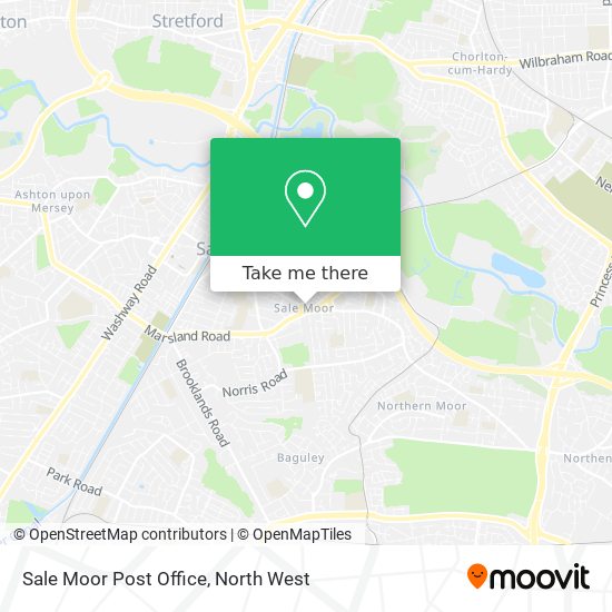 Sale Moor Post Office map
