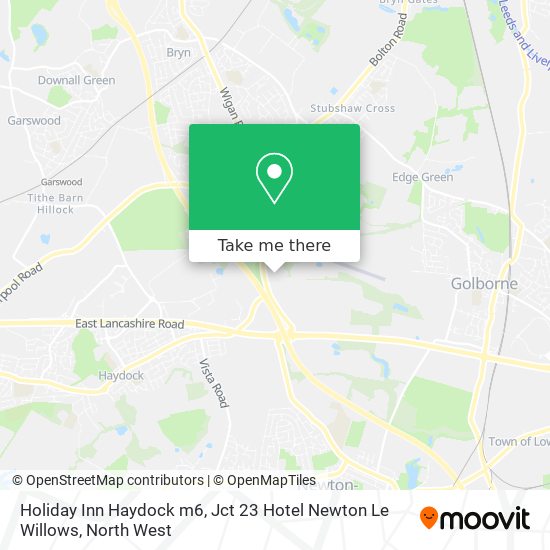 Holiday Inn Haydock m6, Jct 23 Hotel Newton Le Willows map