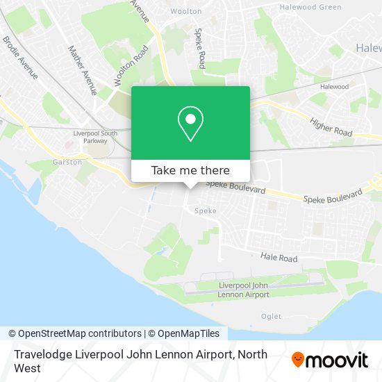 Travelodge Liverpool John Lennon Airport map