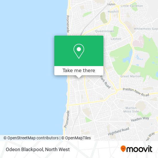 Odeon Blackpool map