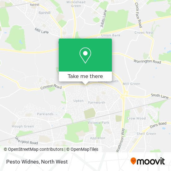 Pesto Widnes map