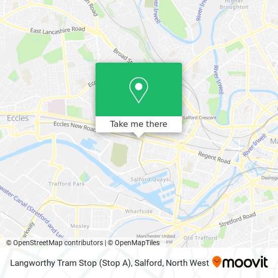 Langworthy Tram Stop (Stop A), Salford map