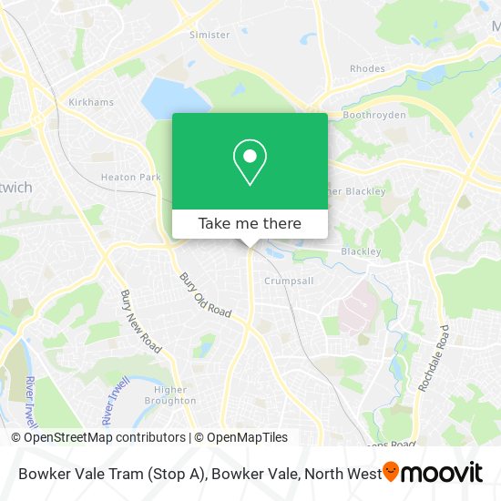 Bowker Vale Tram (Stop A), Bowker Vale map