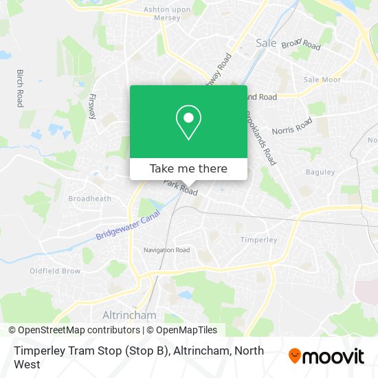 Timperley Tram Stop (Stop B), Altrincham map