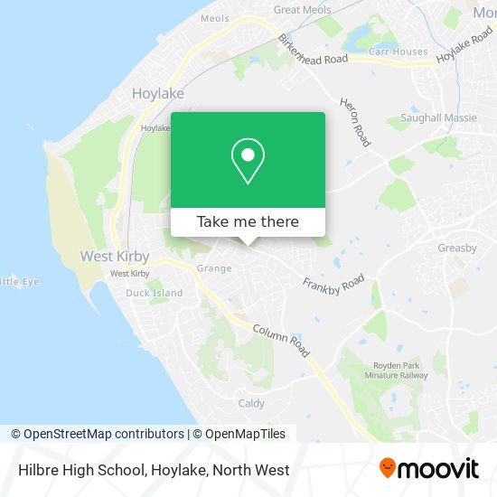 Hilbre High School, Hoylake map